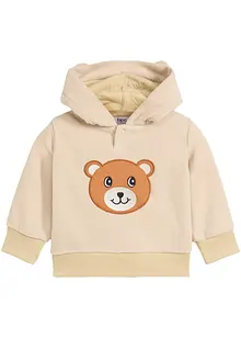 Hettegenser i fleece til baby, bonprix