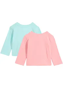 Langermet babyshirt av økologisk bomull  (2-pack), bonprix