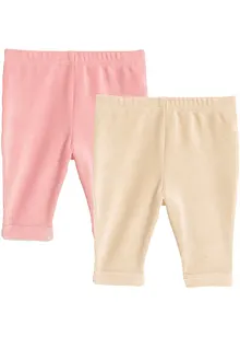 Leggings til baby i myk kordfløyel (2-pack), bonprix