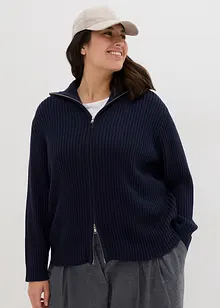 Cardigan med glidelås, bonprix