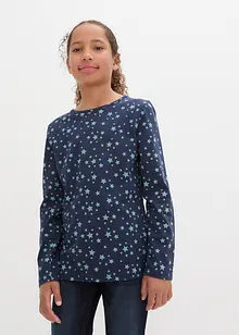 Langermet shirt av økologisk bomull for barn (3-pack), bonprix