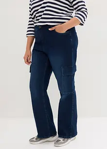 Cargo-jeans, High Waist, komfortlinning, bonprix