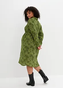 Chiffonkjole med smock-innfelling, bonprix