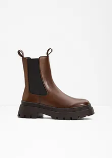 Chelsea boots i skinn, bonprix