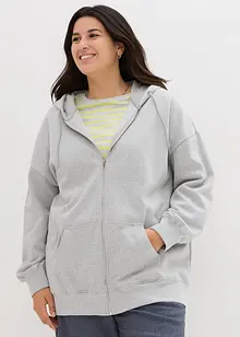 Oversized sweatjakke med hette, bonprix