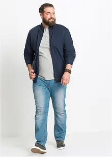 Sweatshirtjakke med høy kant i halsen, bonprix