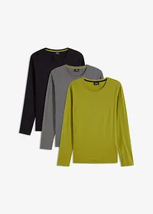 Langermet shirt (3-pack), bonprix