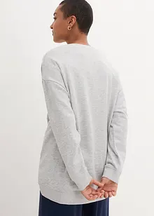 Oversized sweatshirt med splitt i nederkant, bonprix