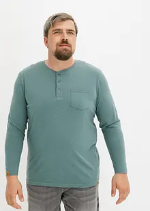 Henley-shirt, langermet, av økologisk bomull, bonprix