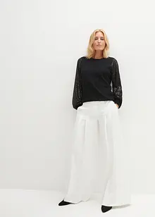 Finstrikket genser i lett viskosemiks, bonprix