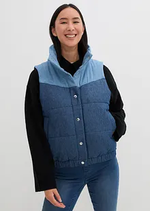 Vattert jeansvest, bonprix