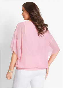 Chiffonbluse med topp under, bonprix