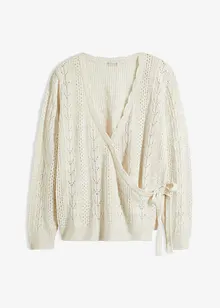 Cardigan med hullmønster, bonprix