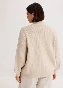 Cardigan med flettemønster, bonprix