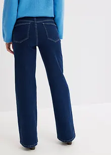 Wide Leg-jeans High Waist, økologisk bomull, bonprix