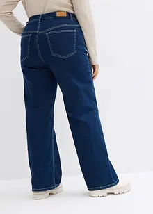 Wide Leg-jeans High Waist, økologisk bomull, bonprix