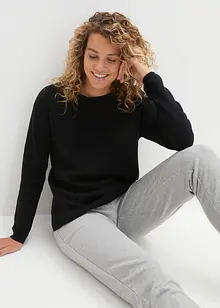 Milano Rib-genser med rund hals, bonprix