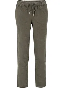 Kordfløyelsbukse med komfortlinning, bonprix
