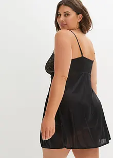 Neglisjé i glinsende materiale, bonprix