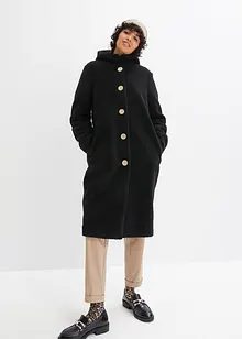 Kåpe i pilé med hette og lommer, bonprix