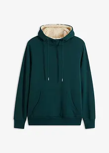 Termo-sweatshirt med hette og teddyfôr, bonprix