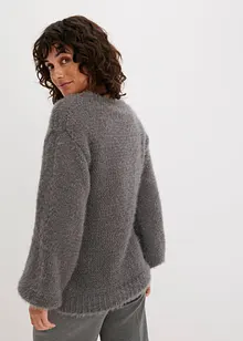 Oversized genser av fluffy garn, bonprix