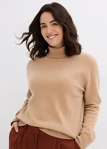 Kasjmirgenser med høy hals av Good Cashmere Standard®, bonprix