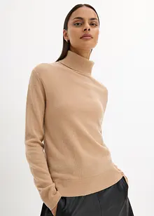 Kasjmirgenser med høy hals av Good Cashmere Standard®, bonprix