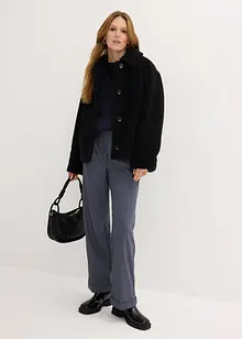 Fôret teddyjakke med krage, bonprix