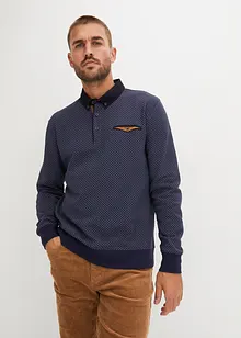 Elegant sweatshirt med polokrage, bonprix