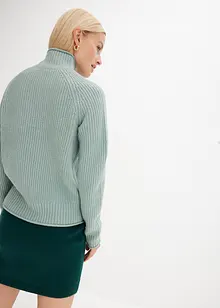 Strikket genser med ståkrage, bonprix