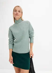 Strikket genser med ståkrage, bonprix