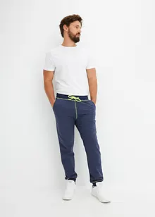 Joggebukse i denim-look med kontrastdetaljer, bonprix