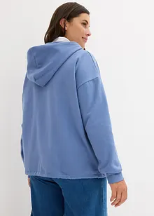 Sweatshirt med hette og snøring i nederkant, bonprix