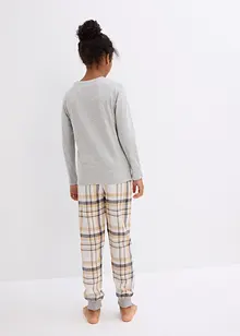 Pyjamas med flanellbukse for barn (2-delt sett), bonprix