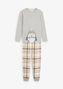 Pyjamas med flanellbukse for barn (2-delt sett), bonprix