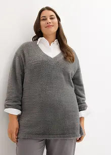 Oversized genser av fluffy garn, bonprix