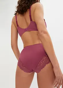 Høy truse med delikate blonder, bonprix