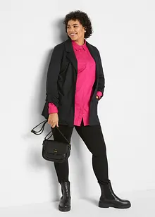 Lang blazer i Punto di Roma-viskosemiks, bonprix