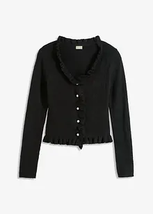 Cardigan med knapper i perlemor-look, bonprix