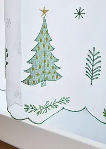 Gardinkappe med broderi av grantre, bonprix
