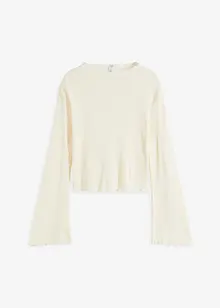 Ribbet topp i ren bomull, bonprix