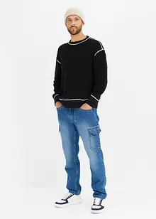 Termo-cargojeans i Loose Fit-modell, Straight, bonprix