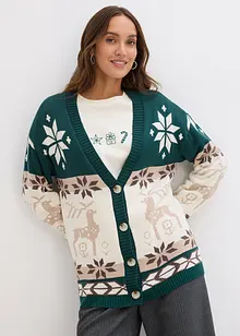 Cardigan med julemotiv, bonprix