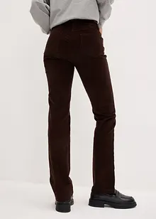Kordfløyelsbukse med stretch, Straight, bonprix