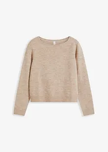 Strikket genser med båthals, bonprix