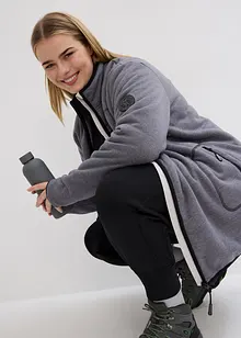 Jakke i strikket fleecemateriale med pilefleece på innsiden, bonprix