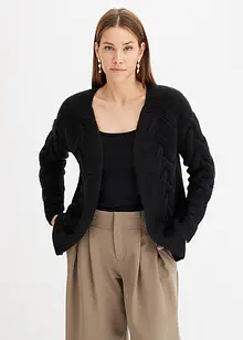 Åpen cardigan med flettemønster, bonprix