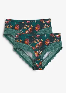 Maxitruse med delikate blonder (2-pack), bonprix