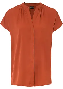 Kortermet bluse med skjult knappestolpe, bonprix